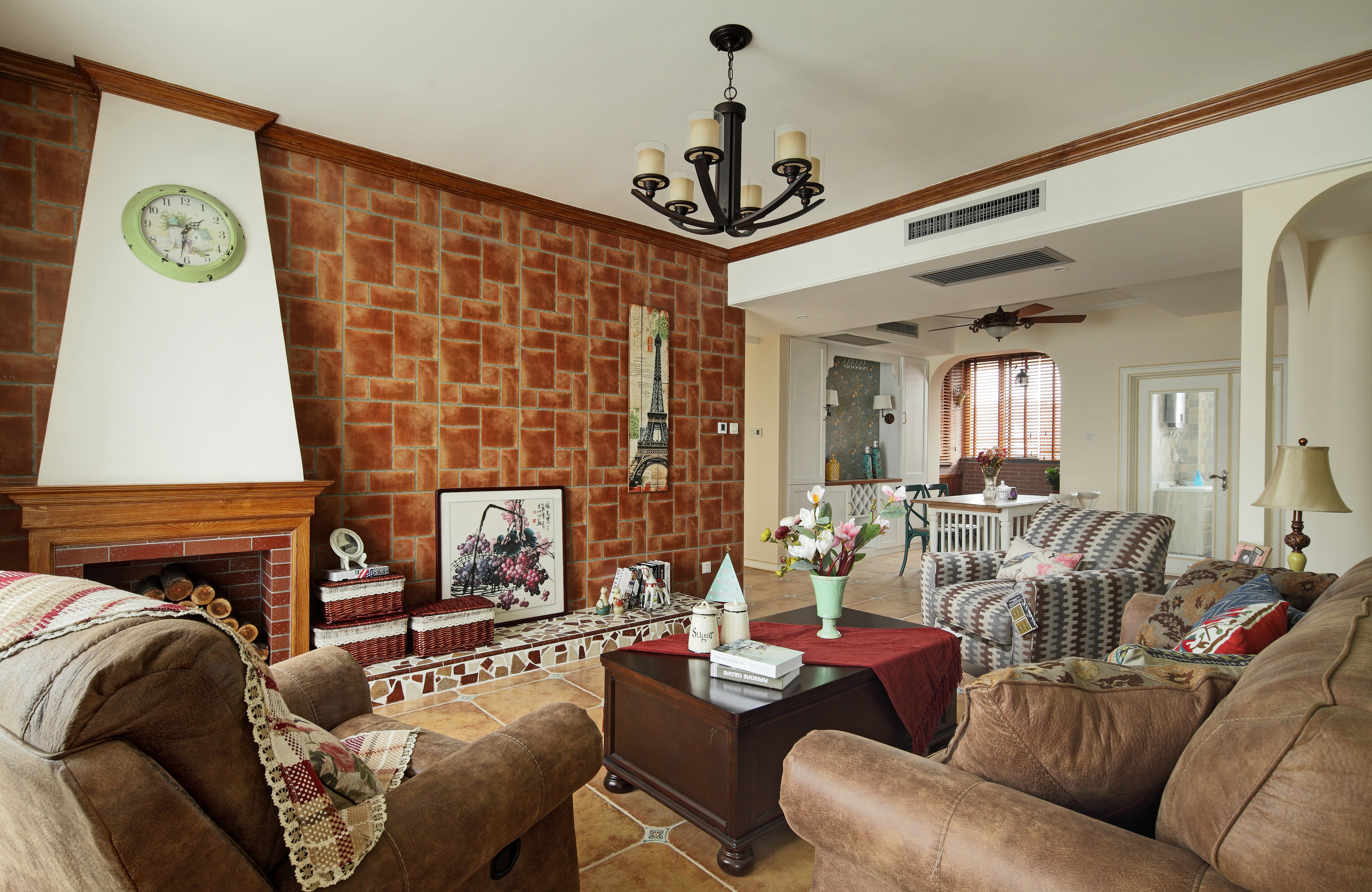 清新田园风两居装修效果图展现朴实生活的气息