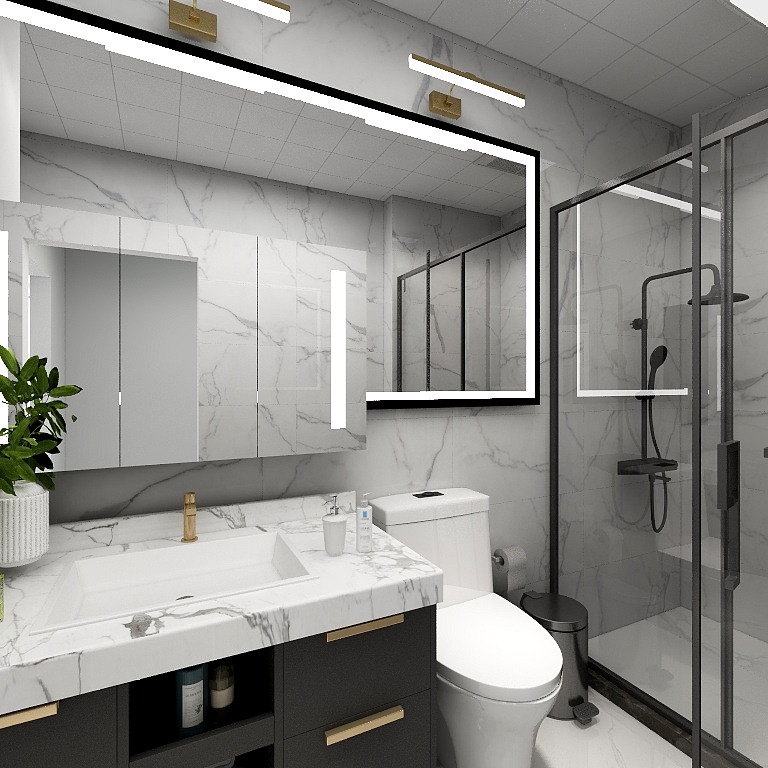 卫浴空间结合干湿分离设计，表现出空间主人在整洁度方面的高要求。