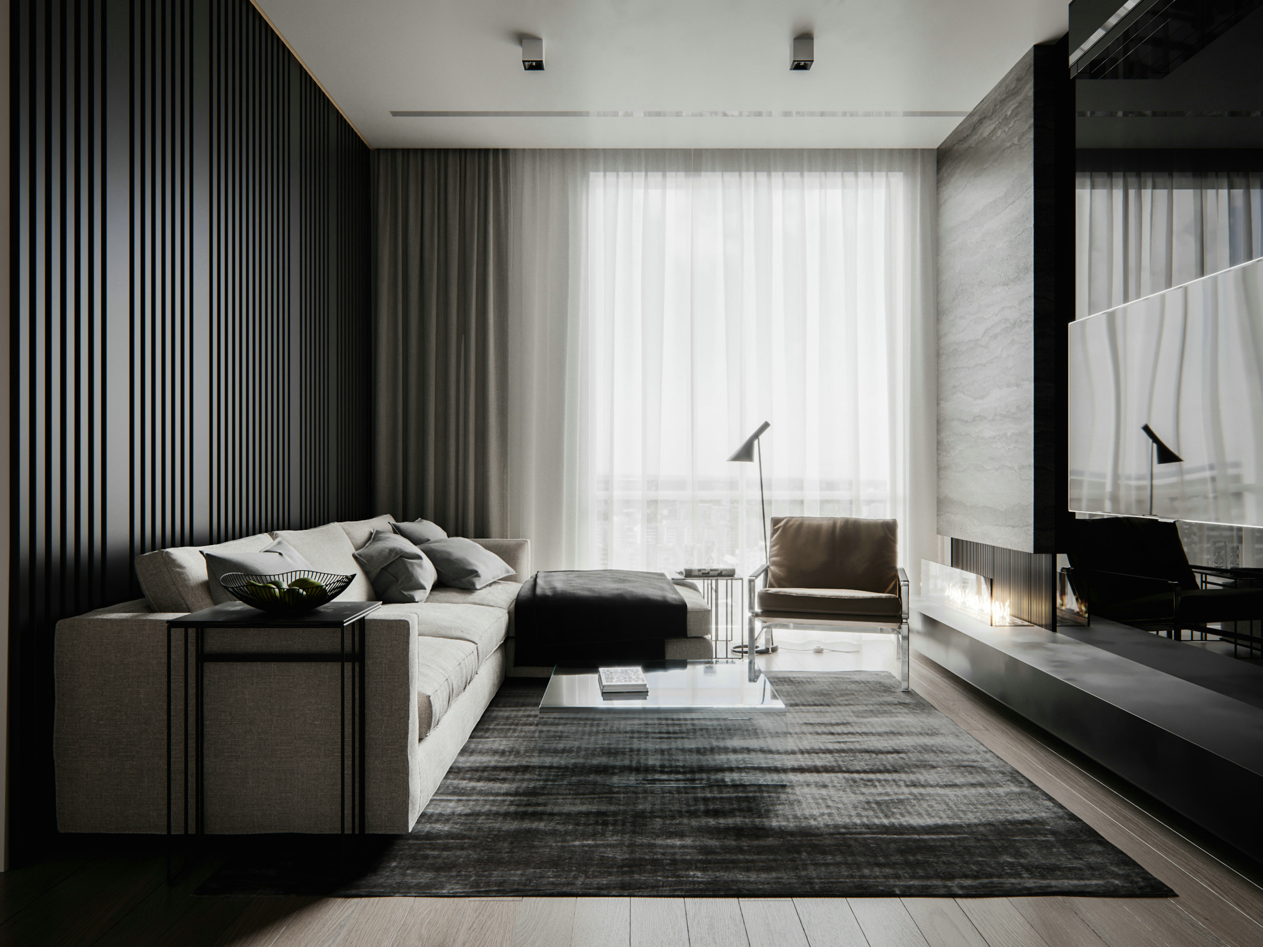 现代装修案例北京远洋五里春秋三居室130平米装修效果图