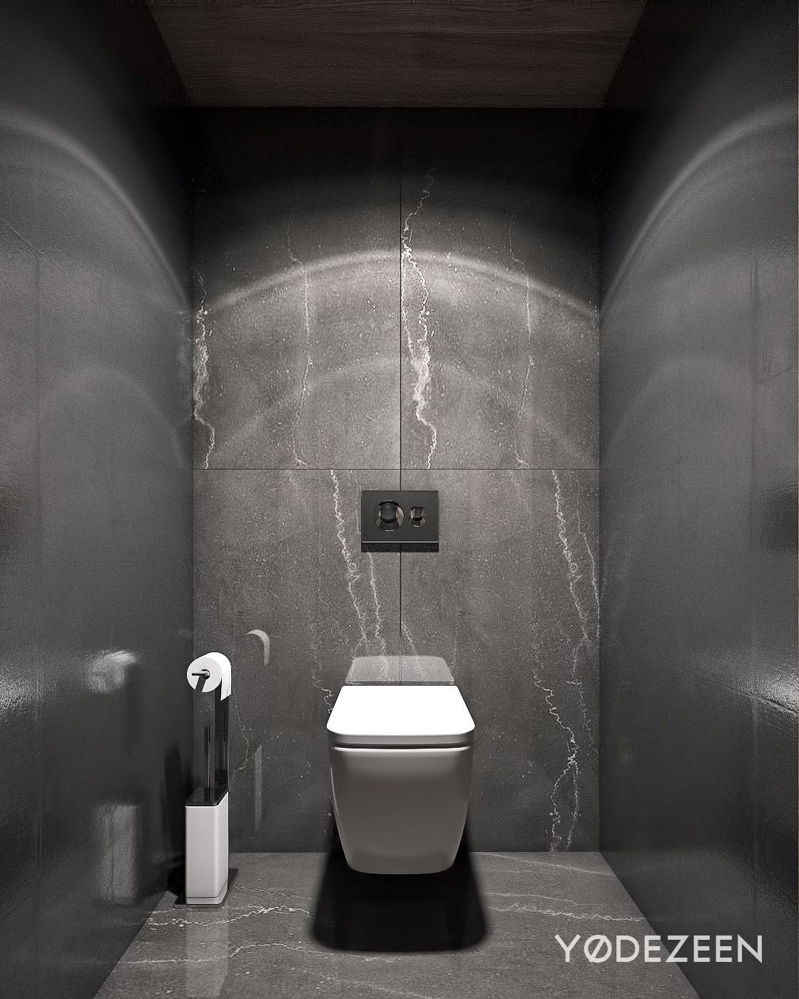 卫浴间格局紧凑，简洁的配色和功能性家具，体现出业主追求务实的生活态度。