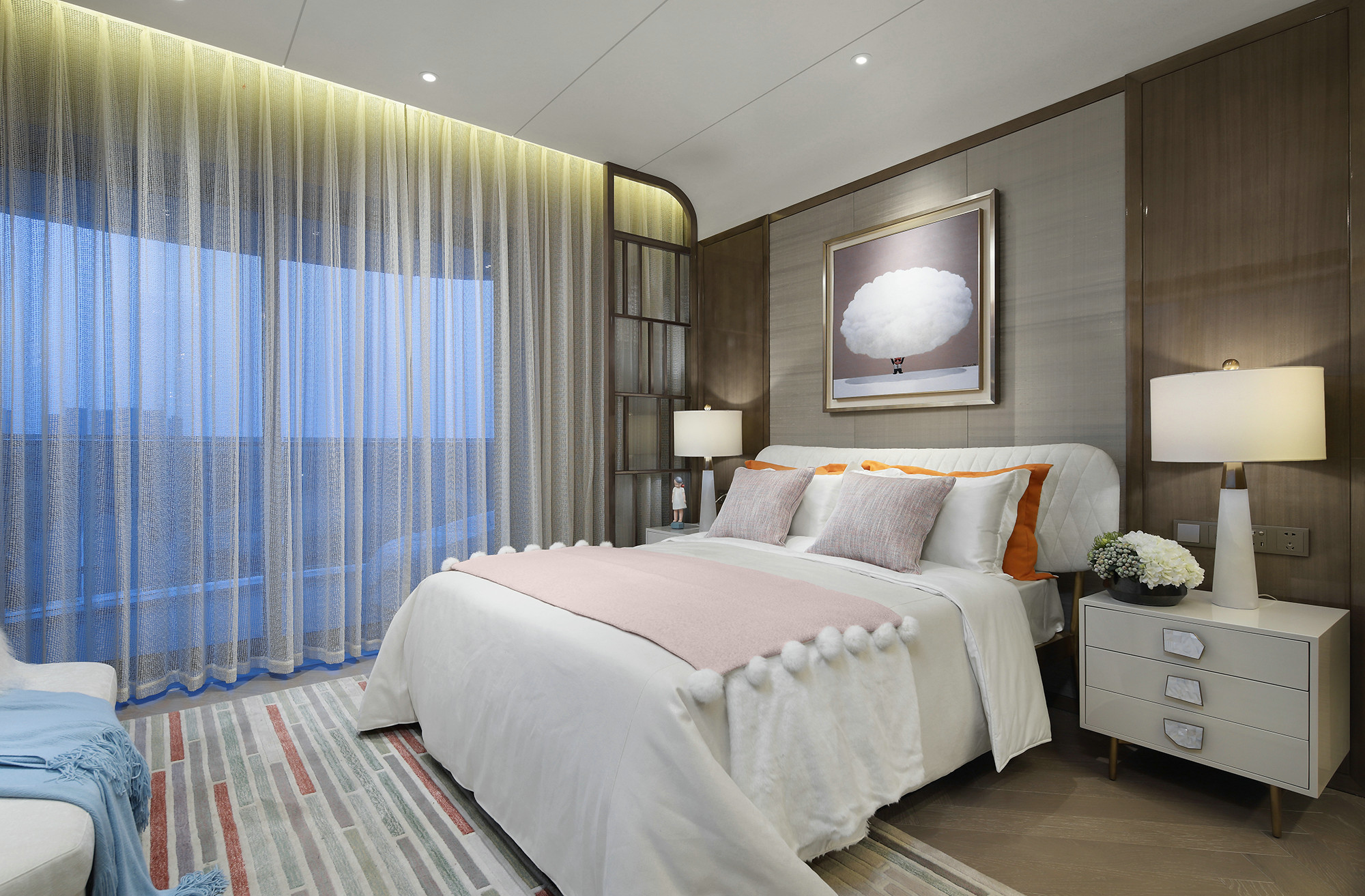 现代装修案例全国中海首钢金裕雅苑三居室86平米装修效果图