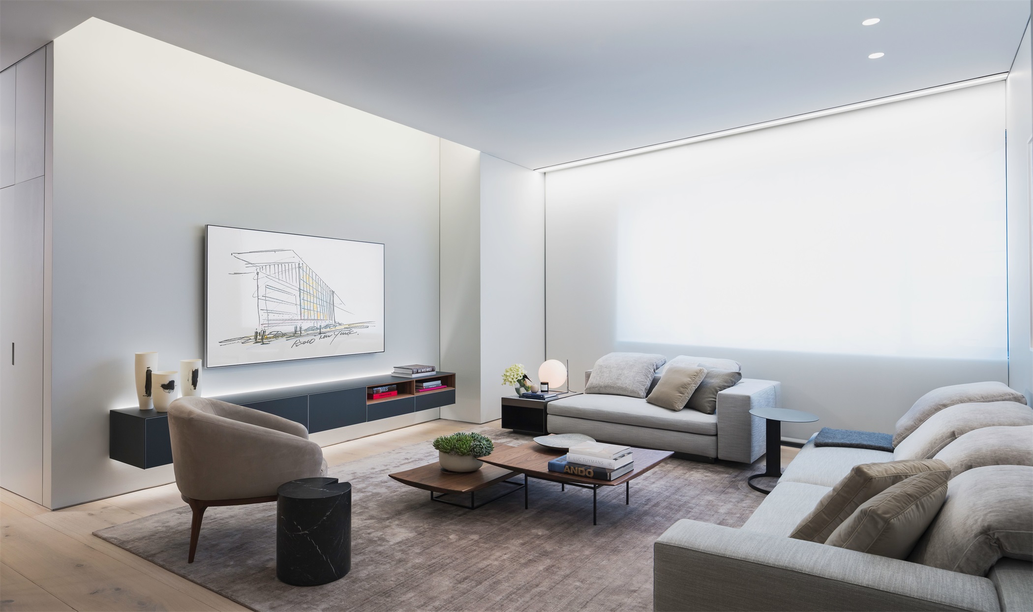 现代装修案例北京建邦顺颐府三居室146平米装修效果图