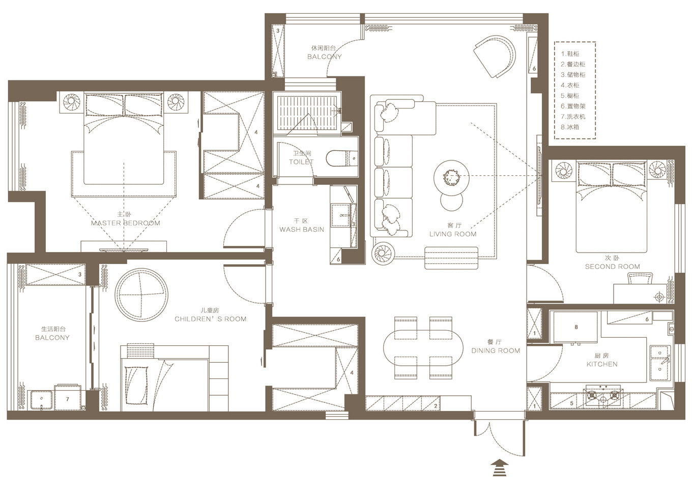 户型没有缺角或者钻石角，全屋家具可以根据实际情况摆设，空间利用率大。