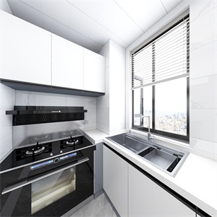 厨房以白色描绘空间的温暖，通过电器细节的叠加，勾勒高级的调性。