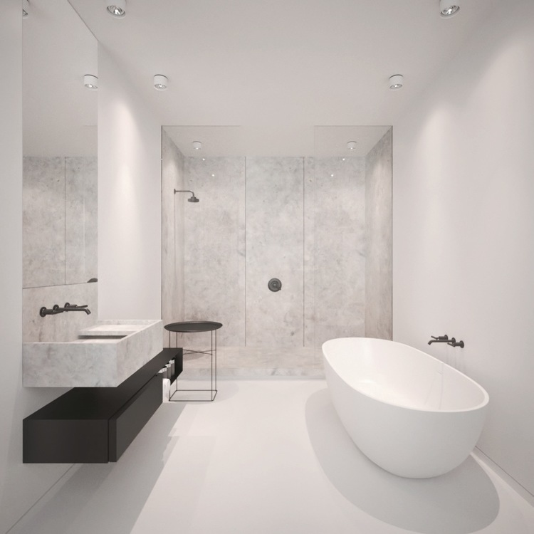 白色调的应用使卫浴空间不动声色的透露处优雅气质，给予人简洁通透的观感。