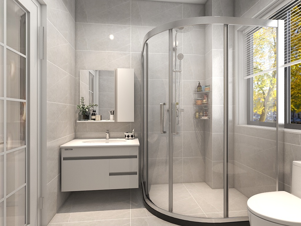 卫生间干湿分离设计,干区和湿区互不干扰,可以同时有多个家庭成员在