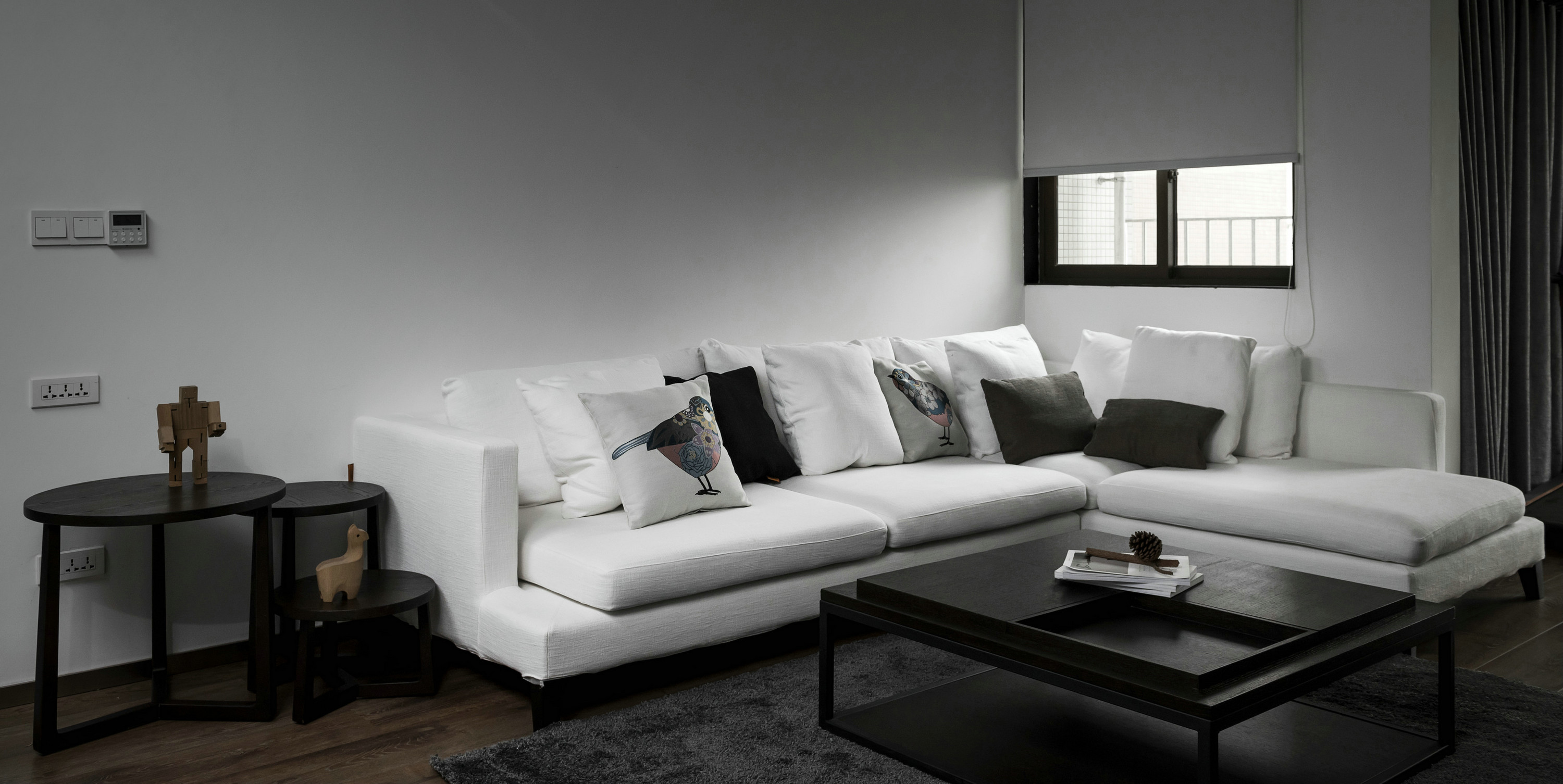 黑白灰搭配沙发效果图图片