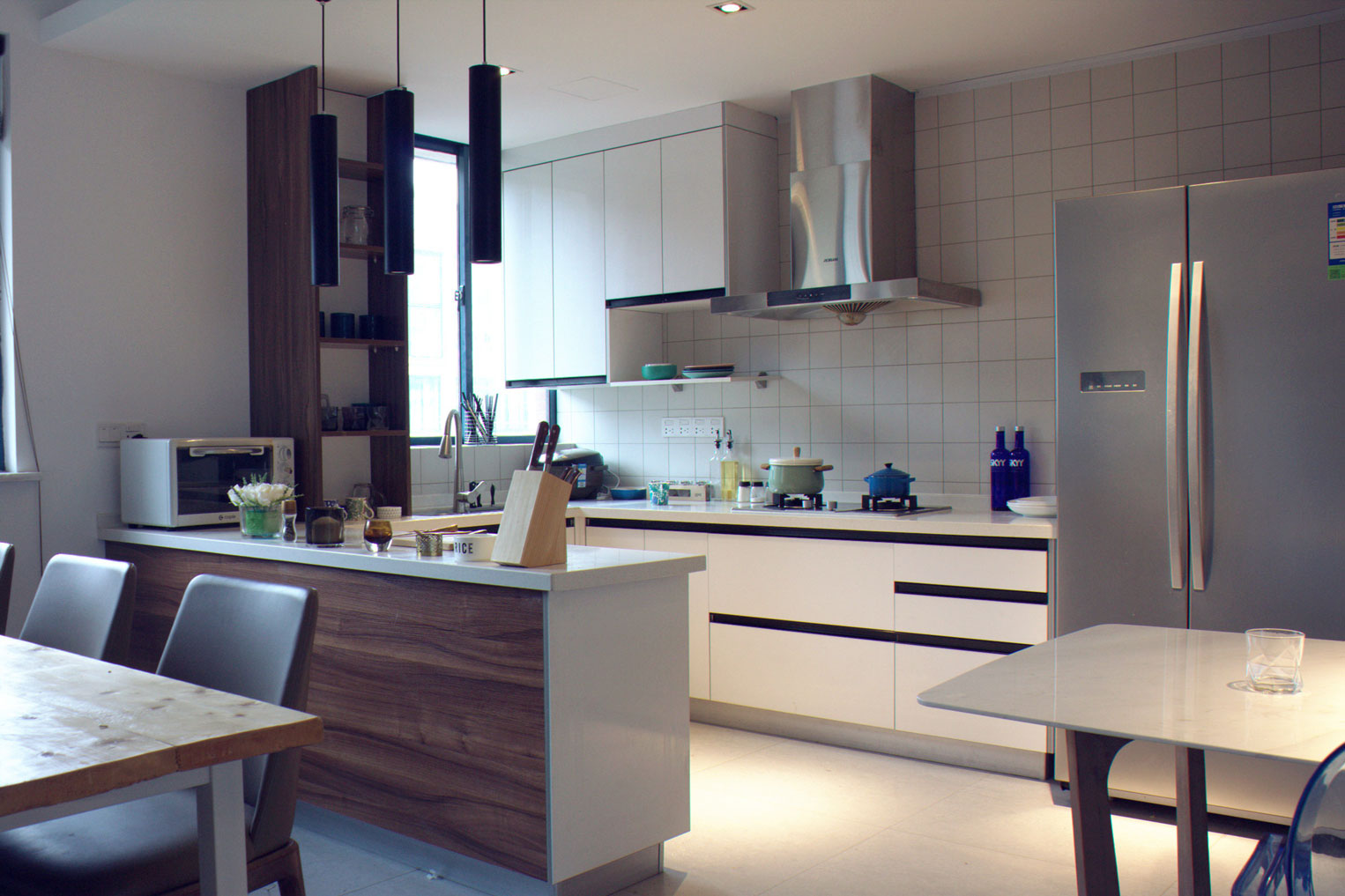 厨房装修效果设计,颜值高还实用!