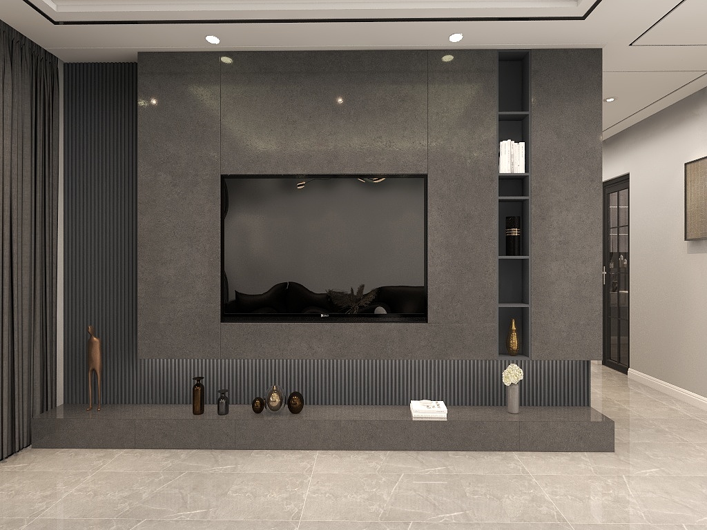 上海家装电视背景墙这样设计，客厅效果大不同